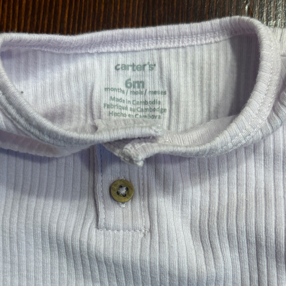Carter’s Lilac Ribbed Baby Outfit Set - Picture 2 of 4